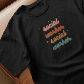 Social Worker Cursive Shirt
