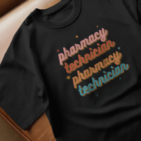 Pharmacy Tech Cursive Shirt