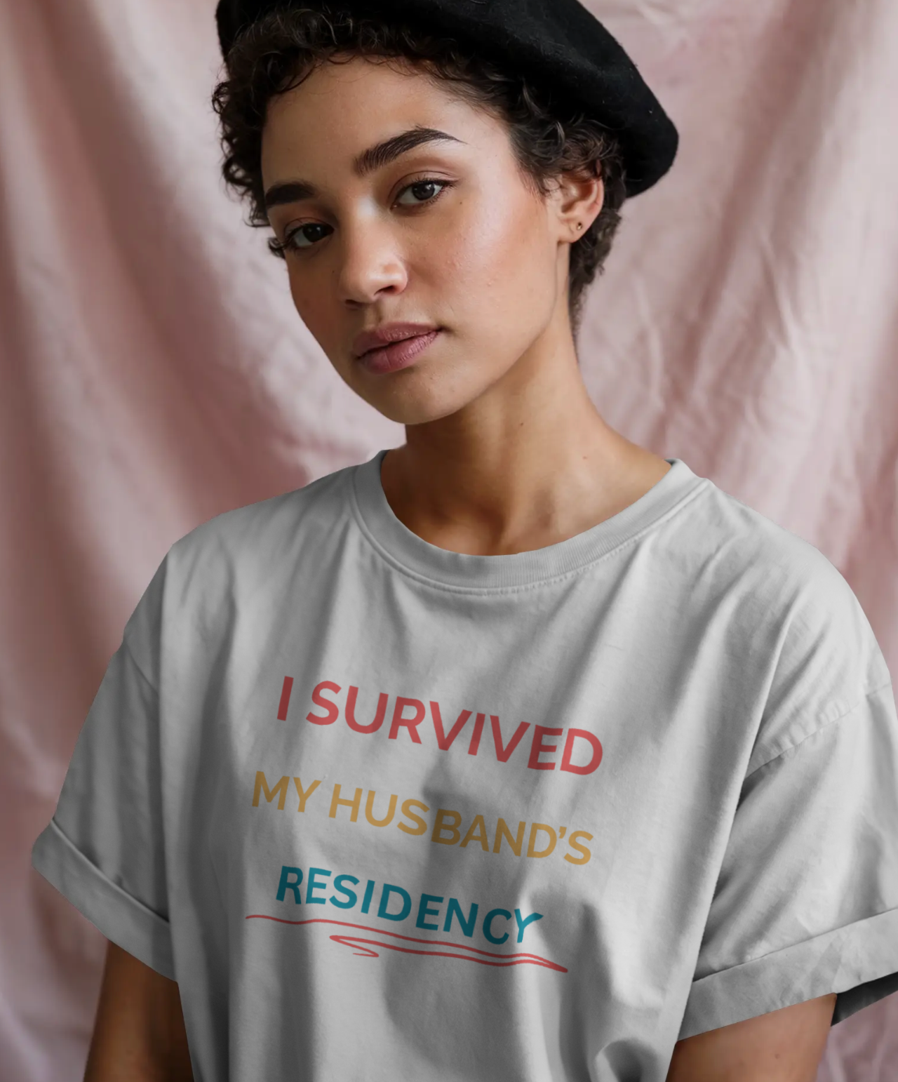 I Survived Husband’s Residency Funny Doctor Shirt - Image 3