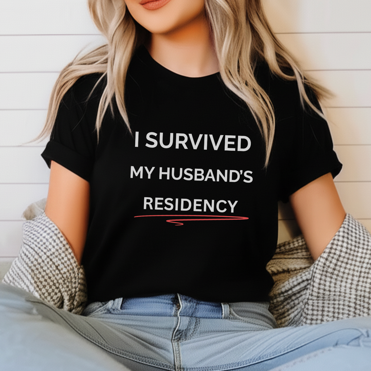 I Survived Husband's Residency Funny Doctor Shirt - Image 4
