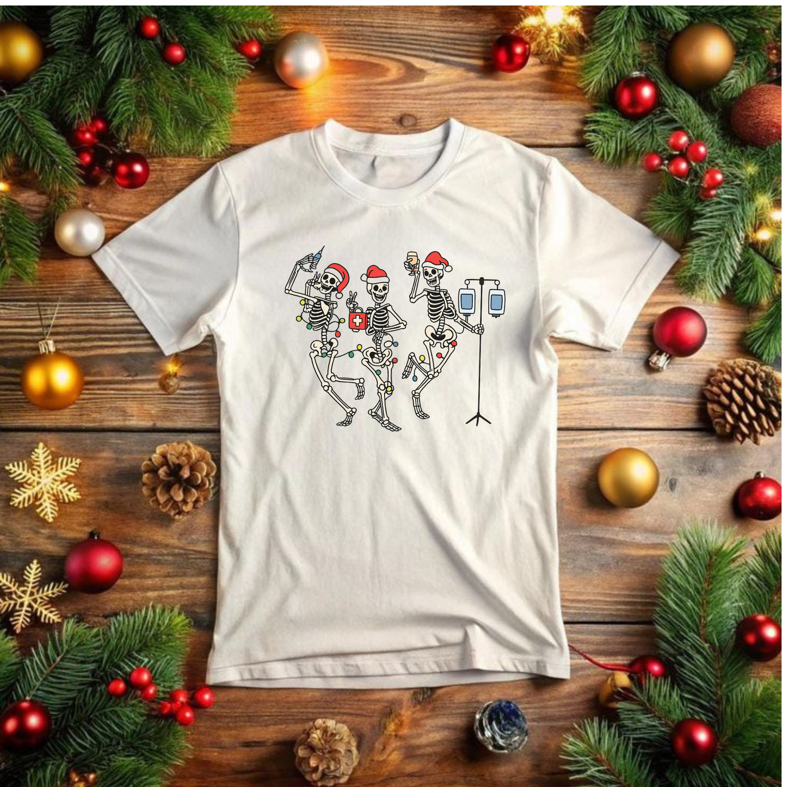 Funny Christmas Skeleton Shirt